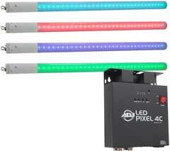 ADJ LED Pixel Tube 360 Sys with 4 Light Fixtures and Controller