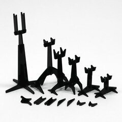 Acrylic Multipurpose Stand S for Scale Model (Black)