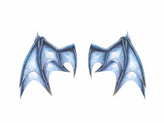 1/12 PEPATAMA Series Paper Effect - Wings A Dragon Wings / Blue