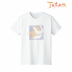 Natsume Yuujinchou Nyanko Sensei lette-graph T-shirt Violet Ladies' L