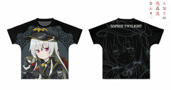 Tonari no Kyuuketsuki-san New Illustration Sophie Twilight Military Style Lolita ver. Full Graphic T-shirt S