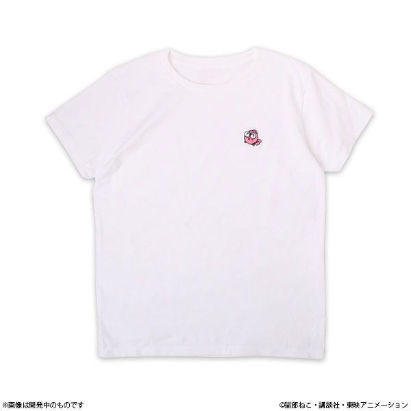 Goldfish Warning! Gyopi-chan Embroidery T-shirt White XL