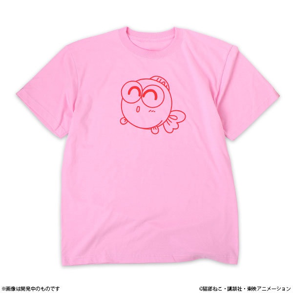 Goldfish Warning! Gyopi-chan Print T-shirt Pink M