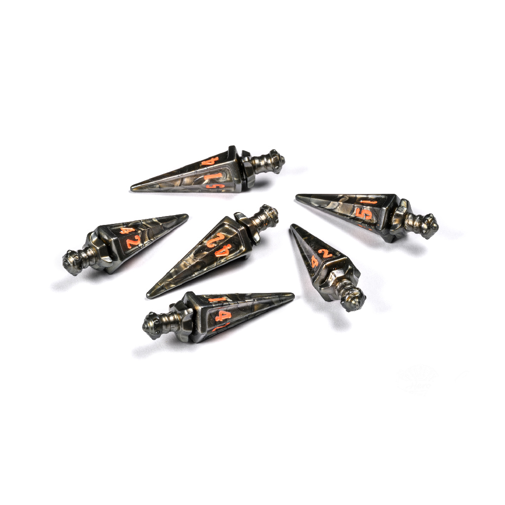 PolyHero Warrior 6D6 Swords Steel