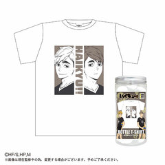 Haikyuu!! Bottle T-shirt Design-B Atsumu Miya & Osamu Miya WHITE Free (Unisex)