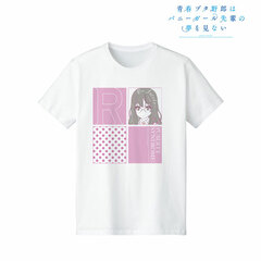 Rascal Does Not Dream of Bunny Girl Senpai Rio Futaba lette-graph T-shirt Ladies' XL