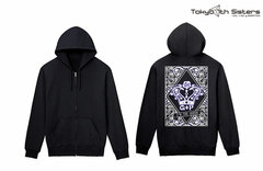 Tokyo 7th Sisters The QUEEN of PURPLE Back Print Zip Hoodie Ladies' M