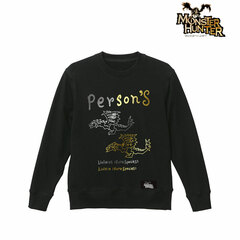 Monster Hunter PERSON'S Collaboration Rathalos Rare Species & Rathian Rare Species Foiled Print Sweatshirt Ladies' M