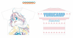Yuru Camp Nadeshiko Kagamihara Ani-Art Full Graphic T-shirt Unisex L