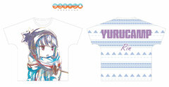 Yuru Camp Rin Shima Ani-Art Full Graphic T-shirt Unisex L