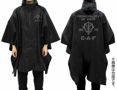 Mobile Suit Gundam Zeon Army Rain Poncho/BLACK