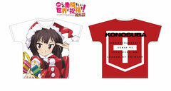 KonoSuba: God's Blessing on this Wonderful World! Kurenai Densetsu New Illustration Megumin Santa ver. Full Graphic T-shirt S