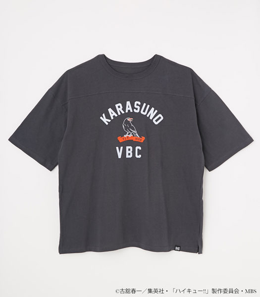 Haikyuu!! School T-shirt KARASUNO BLK Unisex M