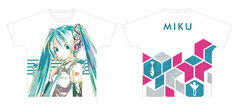Piapro Characters Hatsune Miku Ani-Art Full Graphic T-shirt Unisex L