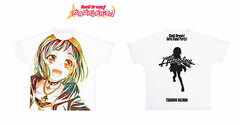 BanG Dream! Girls Band Party! Ani-Art Full Graphic T-shirt Tsugumi Hazawa (Afterglow) / Unisex XL