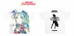 BanG Dream! Girls Band Party! Ani-Art Full Graphic T-shirt Sayo Hikawa (Roselia) / Unisex (Size L)