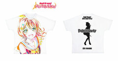 BanG Dream! Girls Band Party! Ani-Art Full Graphic T-shirt Saya Yamabuki (Poppin'Party) / Unisex XL