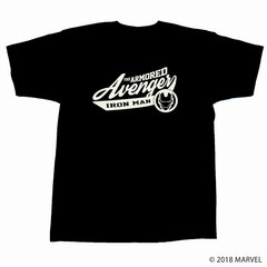 Marvel Comics / Iron Man College Logo T-shirt MV-RS-1 Black Ladies' Size M