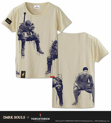 Dark Souls x TORCH TORCH - Kokoro Oreta Senshi-tachi no T-shirt: Neat White (natural) Ladies' Free Size