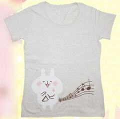 Kanahei's Small Animals T-shirt (Lady's Body) Usagi / GRAY (M)