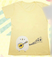 Kanahei's Small Animals T-shirt (Lady's Body) Bird / YELLOW (M)