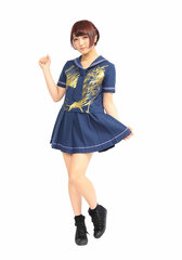 Denpagumi.inc - Sailor Uniform Navy x Gold Moga Mogami Model (Purple)