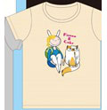 Adventure Time - Fiona&Cake (Sitting) T-shirt / NATURAL - Ladies M