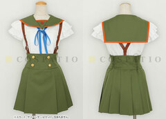 School-Live! - Megurigaoka Academy High School Girls Uniform Jacket Set Green ver. / Ladies' XL