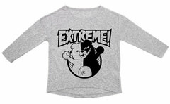 Danganronpa the Animation - Monokuma EXTREME Drop Shoulder/ HEATHER GRAY - Girl's Free Size