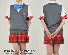Daitoshokan no Hitsujikai - Shiomi Academy Uniform Knit Vest/ DARK GRAY - Ladies' M
