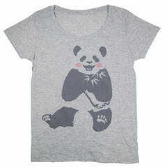 Shirokuma Cafe - Panda-kun Girls Shirt/ HEATHER GRAY - GIRL'S L