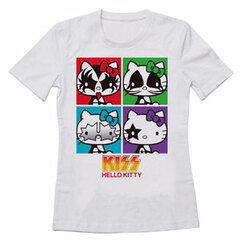 KISS x Hello Kitty - Square White T-shirt / Ladies' S
