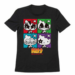 KISS x Hello Kitty - Square Black T-shirt / Ladies' L