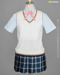 Love Live! Nijigasaki High School Idol Club Nijigasaki High School Female Uniform Summer Vest (Off-White x Brown) Anime Ver. M