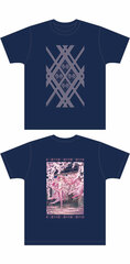 Hirosaki Sakura Festival 2022 x Sakura Miku Tsugaru Kogin Embroidery T-Shirt <Kogin.net Collab> Indigo x White