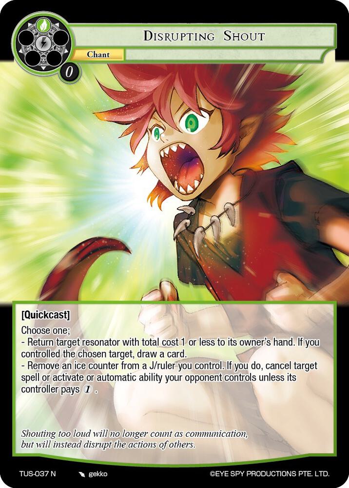 Disrupting Shout - TUS-037 - N