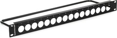 Switchcraft QGPK1B440 1U Empty QG Panel with 1x16 