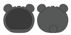 Omanjuu Niginigi Mascot - Kigurumi Case: Bear Black