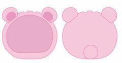 Omanjuu Niginigi Mascot - Kigurumi Case: Bear Pink