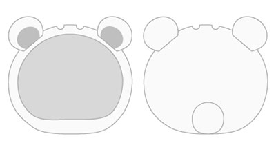 Omanjuu Niginigi Mascot - Kigurumi Case: Bear White
