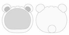 Omanjuu Niginigi Mascot - Kigurumi Case: Bear White