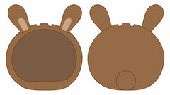 Omanjuu Niginigi Mascot - Kigurumi Case: Rabbit Brown