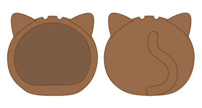 Omanjuu Niginigi Mascot - Kigurumi Case: Cat Brown