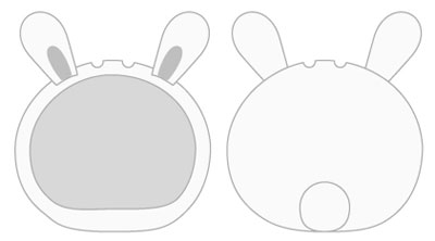 Omanjuu Niginigi Mascot - Kigurumi Case: Rabbit White