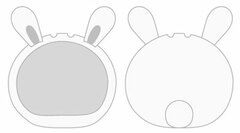 Omanjuu Niginigi Mascot - Kigurumi Case: Rabbit White