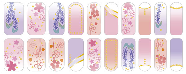 Kabuki Nail Sticker - Hana
