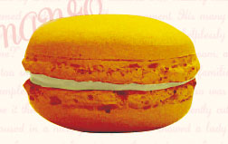 cafedeN - Rich Macaron Soft Mascot: Orange
