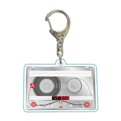 Acrylic Keychain - Cassette Tape / C