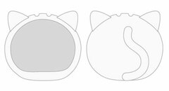 Omanjuu Niginigi Mascot - Kigurumi Case: Cat White