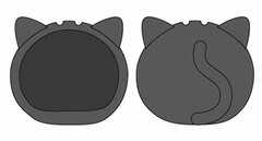 Omanjuu Niginigi Mascot - Kigurumi Case: Cat Black